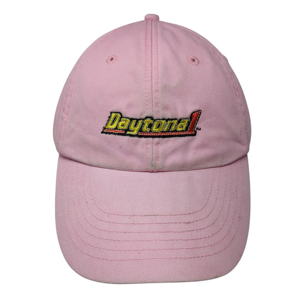 Daytona 1 Slideback Hat Pink One Size Adjustable Embroidered UltraClub